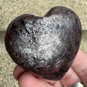 2.1" Star Ruby Heart, Polished Ruby, Ruby Crystal Heart, Ruby Palm Stone, , July Birthstone, Crystal For Cancer, For Leo #4