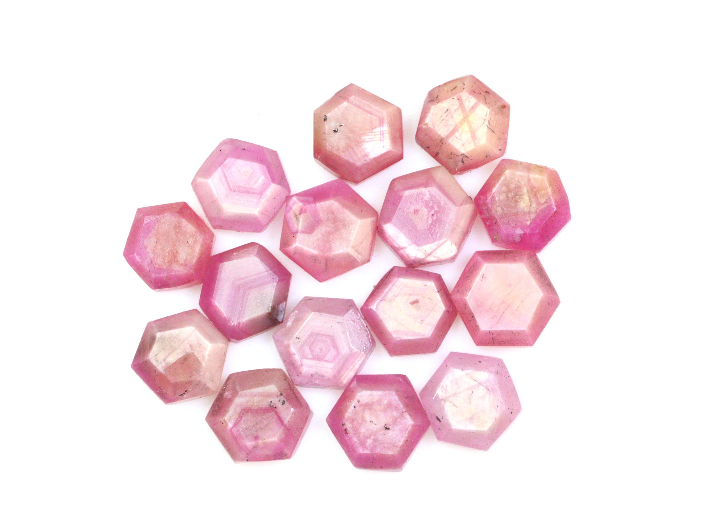 Faceted Ruby Gemstone: 6x2 Mm Fancy Hexagon Loose Stone