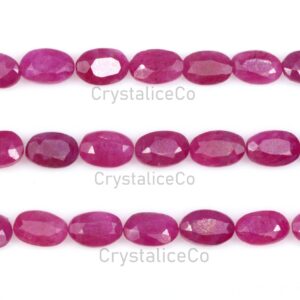 Faceted Pink Ruby Gemstone Lot: Oval Loose Stones (3x5 MM)