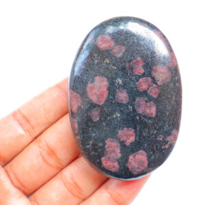 Ruby Fall Palmstone, Ruby Fall Pocket Stone, Natural Ruby Fall Palm, Ruby Fall Heartstone, Worry Stone, Ruby Fall Gemstone, Ruby Fall Stone.