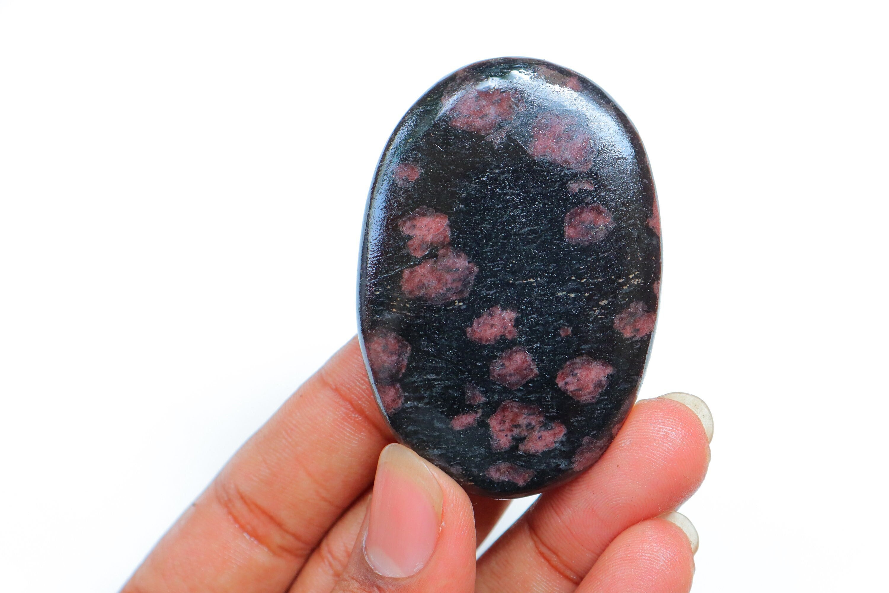 Ruby Fall Palmstone, Ruby Fall Pocket Stone, Natural Ruby Fall Palm, Ruby Fall Heartstone, Worry Stone, Ruby Fall Gemstone, Ruby Fall Stone.