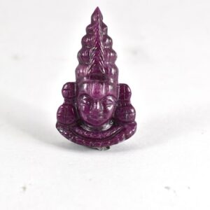 Hand Carved Ruby Tirupati Balaji Statue, Healing Gemstone