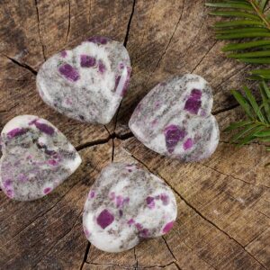 RUBY in Matrix Crystal Heart - Self Care, Mom Gift, Home Decor, Healing Crystals and Stones, E1000