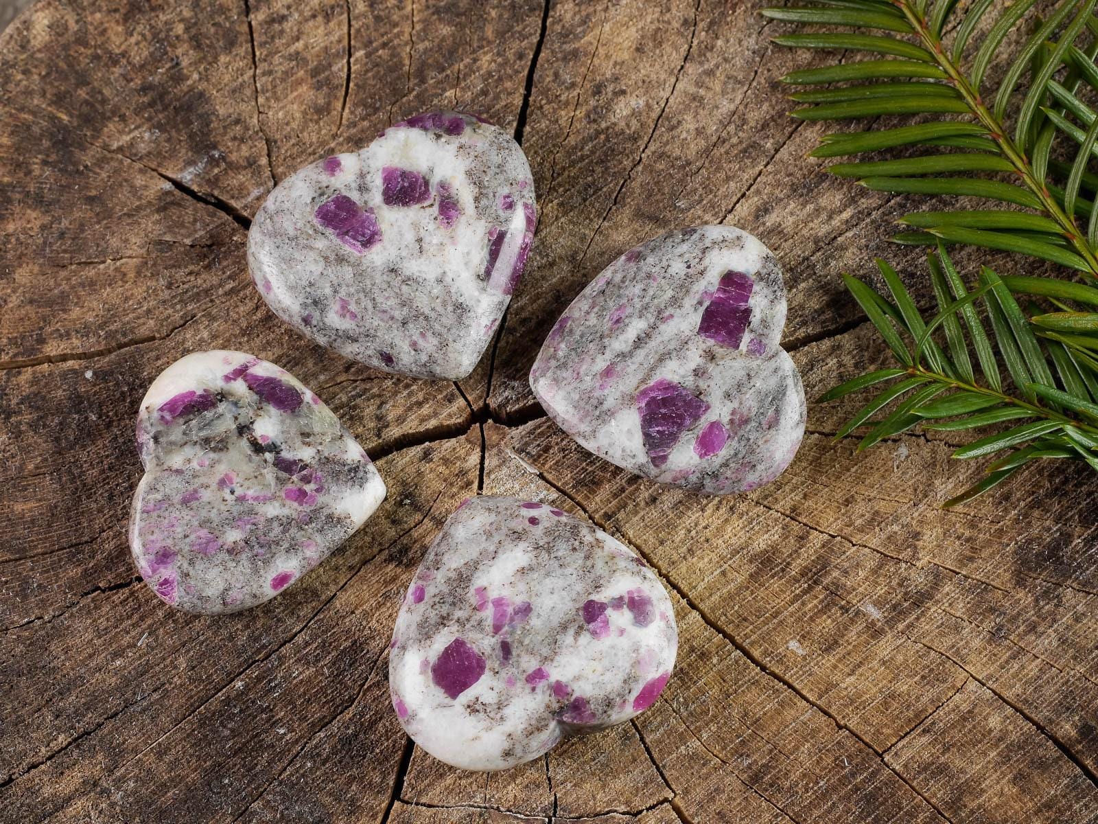 Ruby In Matrix Crystal Heart - Self Care, Mom Gift, Home Decor, Healing Crystals And Stones, E1000