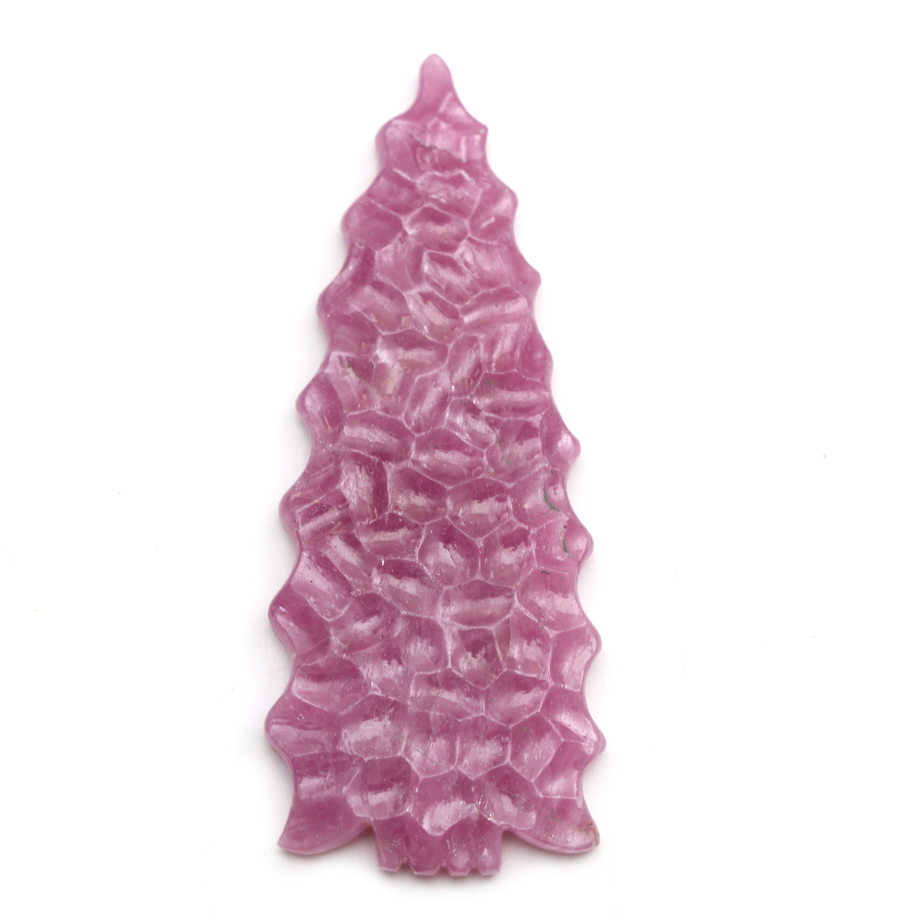 Natural Ruby Fancy Shape Carving Loose Gemstone - 58x21mm - Ruby Fancy Shape , Ruby Carving Loose Gemstone ,1 Pieces