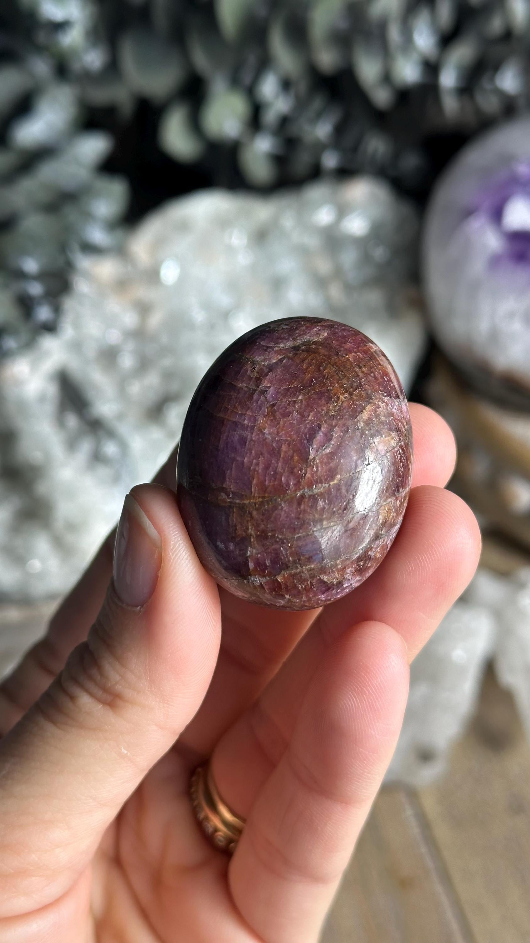 Ruby Palm Stone, Real Ruby From Indian