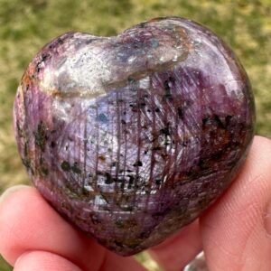 Star Ruby Heart, Polished Gemstone, July Birthstone Gift #5