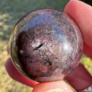 Star Ruby Sphere: Polished July Birthstone Crystal Ball (1.3") #5