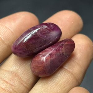 Natural Unheated Ruby Tumbled Stones – 53 Ct (2 Piece Lot) , Polished Ruby Gemstones Natural Unheated Ruby Tumbled Stones – 53 Ct (2 Piece Lot) , Polished Ruby Gemstones