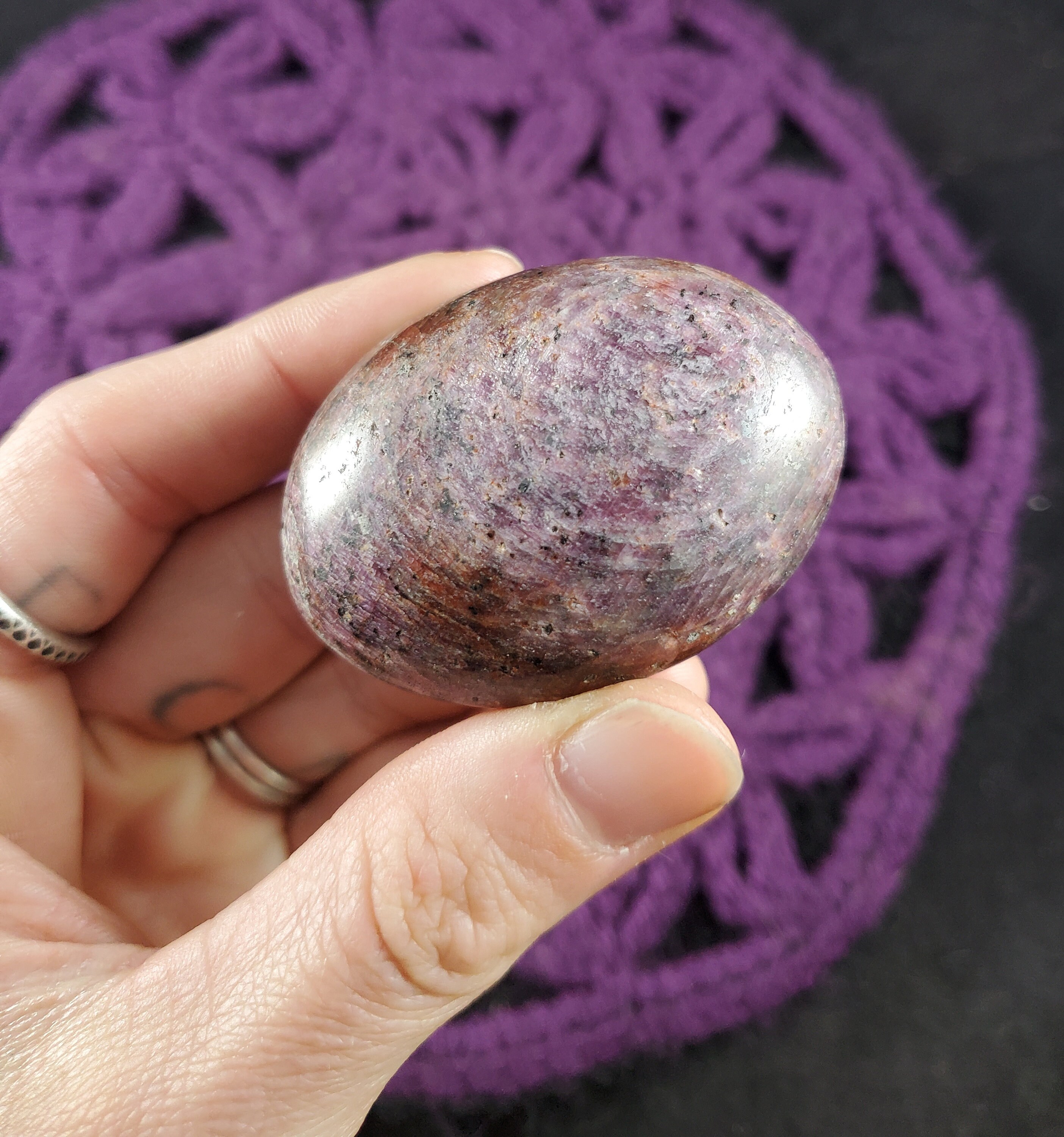 Ruby Palmstone Polished Crystals Large Stones Gallet Crystal Natural Love July Birthstone Gift Tumbled