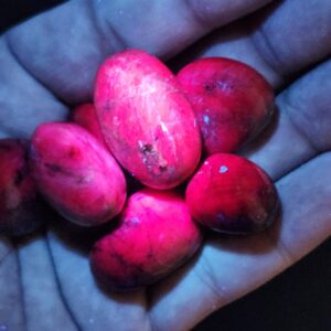 Ruby Polished Crystal - Ruby Tumbled Stone - Uv Reactive Ruby Crystal - Natural Ruby - Ruby From India Ruby Polished Crystal - Ruby Tumbled Stone - Uv Reactive Ruby Crystal - Natural Ruby - Ruby From India