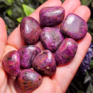 Ruby Tumbled Stone, Polished Indian Ruby Crystal Ruby Tumbled Stone, Polished Indian Ruby Crystal