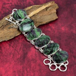 Dainty Ruby Zoisite Bracelet, 925 Sterling Silver Bracelet, Adjustable Chain Bracelet, Crystal Bracelet, Handmade Jewelry, Party Wear Gifts Dainty Ruby Zoisite Bracelet, 925 Sterling Silver Bracelet, Adjustable Chain Bracelet, Crystal Bracelet, Handmade Jewelry, Party Wear Gifts