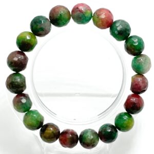 Ruby Zoisite Dyed Faceted Round 10mm Beads Gemstone Beads Stretch Elastic Cord Handmade Bracelet Accessories - Pgb118 Ruby Zoisite Dyed Faceted Round 10mm Beads Gemstone Beads Stretch Elastic Cord Handmade Bracelet Accessories - Pgb118