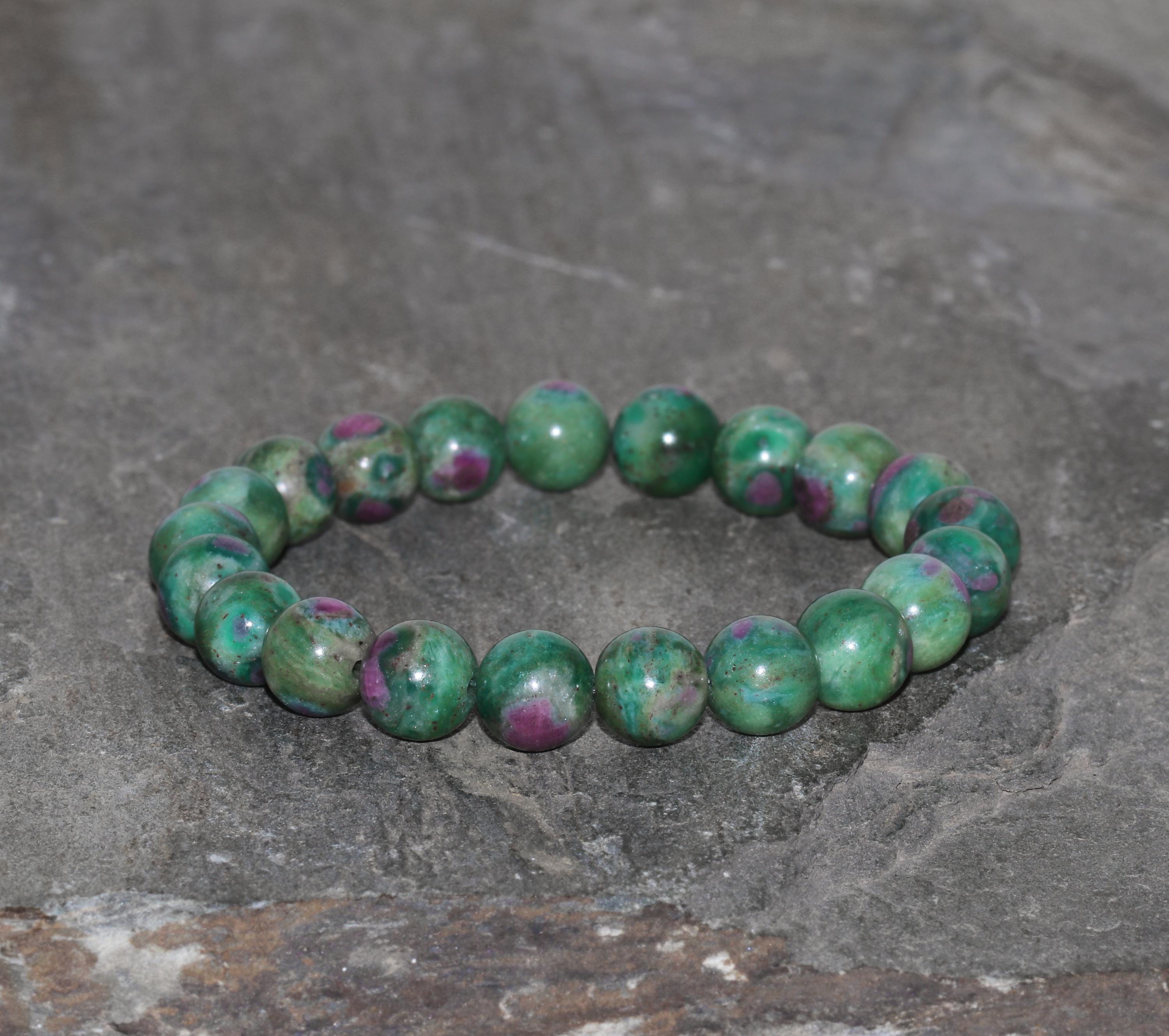 Ruby Zoisite Bracelet Handmade 8mm Beaded Gemstone Bracelet Anyolite Grade Aaa Pink Ruby In Green Zoisite Bracelet Stack Bracelet Unisex Ruby Zoisite Bracelet Handmade 8mm Beaded Gemstone Bracelet Anyolite Grade Aaa Pink Ruby In Green Zoisite Bracelet Stack Bracelet Unisex