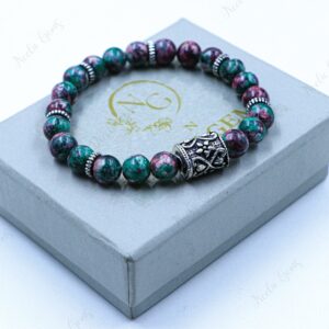 Natural Ruby Zoisite Bracelet 8mm, Pink Green Anyolite Healing Stone For Vitality, Heart Chakra Gemstone Jewelry, Unique Gift For Her Him Natural Ruby Zoisite Bracelet 8mm, Pink Green Anyolite Healing Stone For Vitality, Heart Chakra Gemstone Jewelry, Unique Gift For Her Him