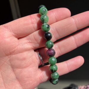 Natural Ruby Zoisite Anyolite 8mm Gemstone Beaded Jewelry Crystal Bracelet Natural Ruby Zoisite Anyolite 8mm Gemstone Beaded Jewelry Crystal Bracelet