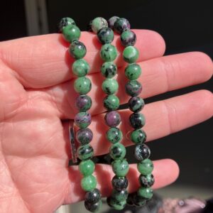 Natural Ruby Zoisite Anyolite 6mm Gemstone Beaded Jewelry Crystal Bracelet Natural Ruby Zoisite Anyolite 6mm Gemstone Beaded Jewelry Crystal Bracelet