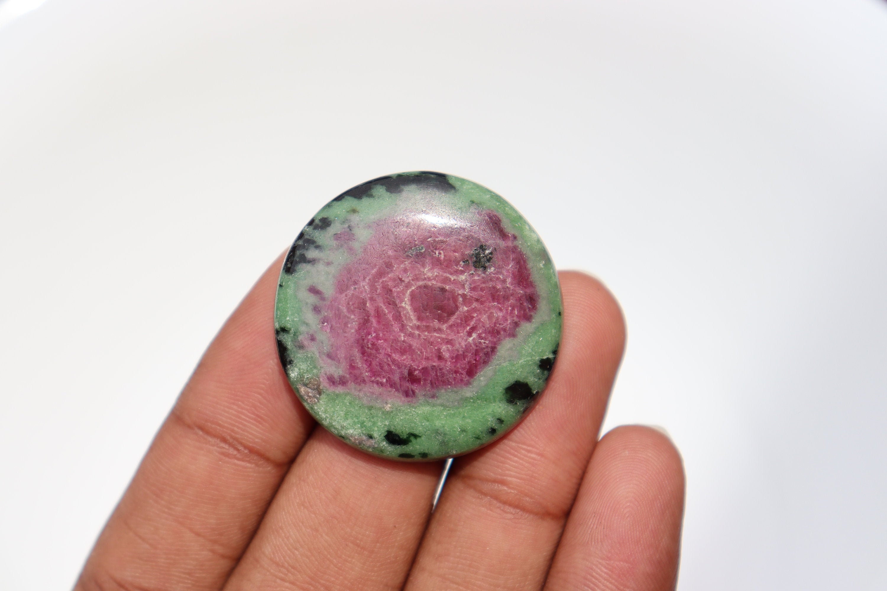 A+ Ruby Zoisite Cabochon | Worry Stone| Loose Gemstone | Crystal | Ruby Zoisite | Cabochon | Healing Stone | Gemstone | Pocket Stone|