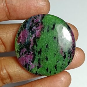Ruby Zoisite Cabochon: Natural Gemstone For Jewelry Making (80cts, 35x35mm) Ruby Zoisite Cabochon: Natural Gemstone For Jewelry Making (80cts, 35x35mm)