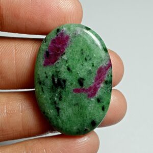 Ruby Zoisite Cabochon: Natural Gemstone For Jewelry Making (49cts, 33x22mm) #150 Ruby Zoisite Cabochon: Natural Gemstone For Jewelry Making (49cts, 33x22mm) #150