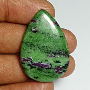 Ruby Zoisite Cabochon: Natural Gemstone For Jewelry Making (54cts, 37x25mm) Ruby Zoisite Cabochon: Natural Gemstone For Jewelry Making (54cts, 37x25mm)