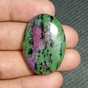 Ruby Zoisite Cabochon: Natural Gemstone For Jewelry Making (48cts, 34x24mm) Ruby Zoisite Cabochon: Natural Gemstone For Jewelry Making (48cts, 34x24mm)