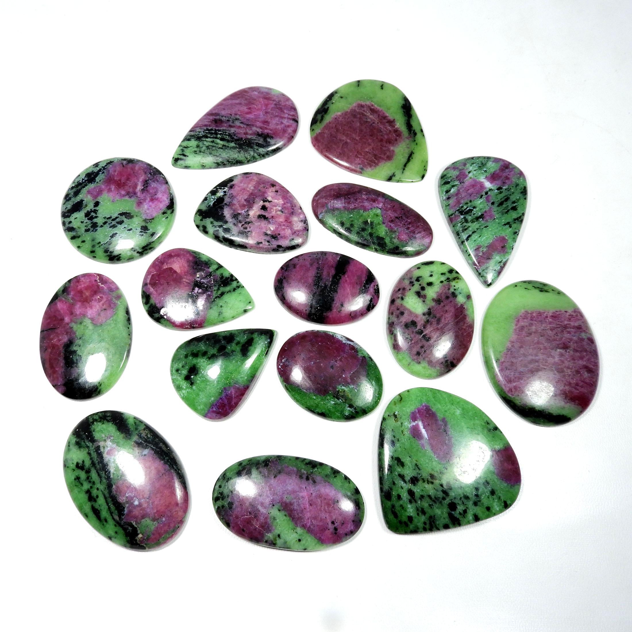 Natural Ruby Zoisite Cabochon Gemstone Green Red Loose Stone Jewelry Making. Natural Ruby Zoisite Cabochon Gemstone Green Red Loose Stone Jewelry Making.