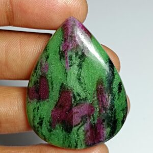 Ruby Zoisite Cabochon: Natural Gemstone For Jewelry Making (78cts, 42x33mm) Ruby Zoisite Cabochon: Natural Gemstone For Jewelry Making (78cts, 42x33mm)