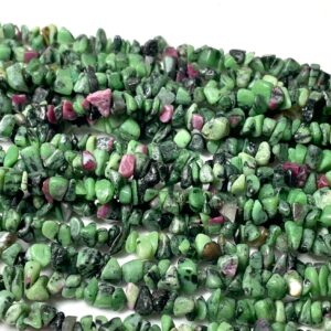 AAA Quality Ruby Zoisite Uncut Chips Beads, Uncut Beads, 34"Long Uncut Strand, Uncut Stone, Polish Bead, Uncut for Jewelry