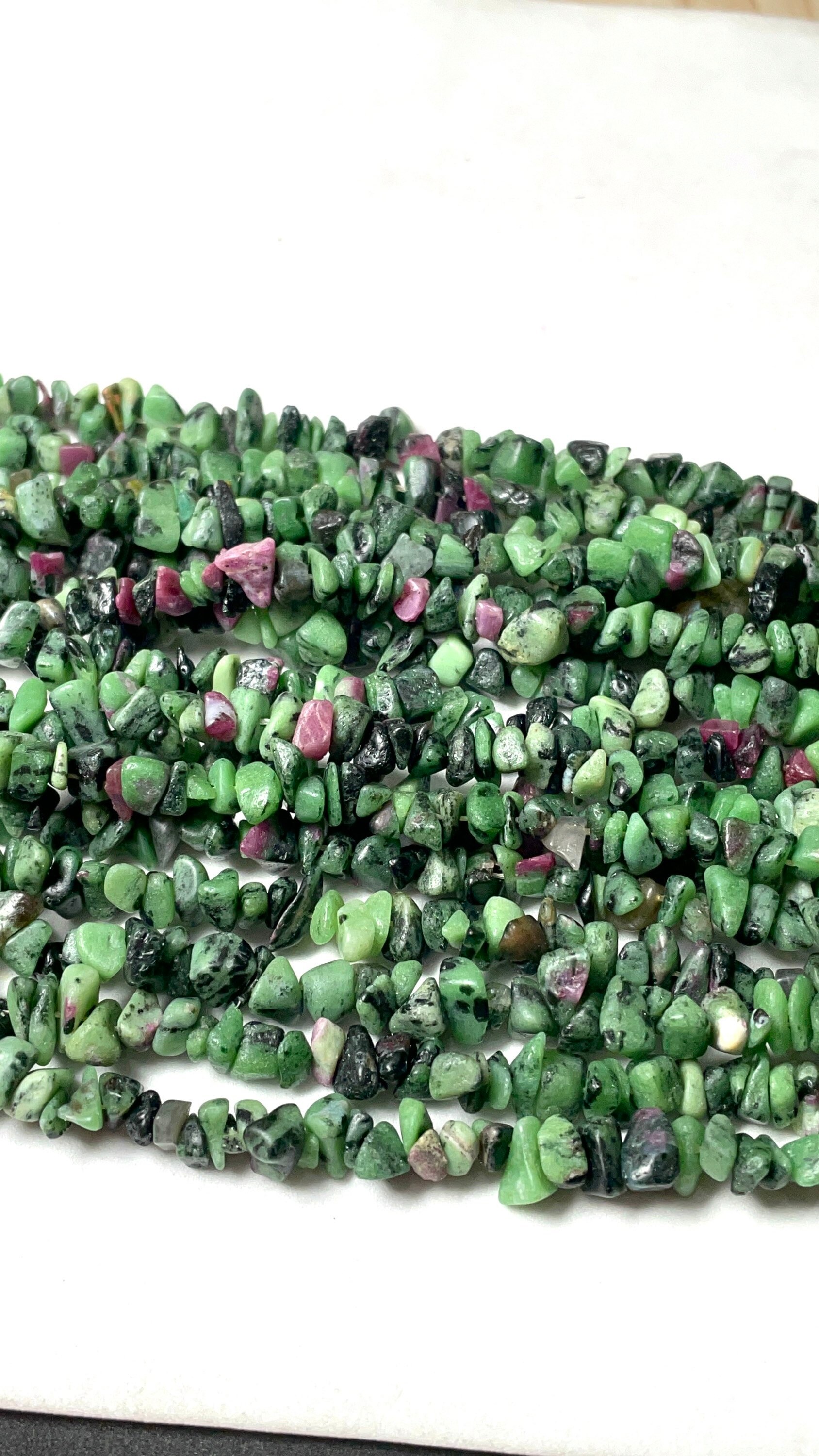 Aaa Quality Ruby Zoisite Uncut Chips Beads, Uncut Beads, 34"long Uncut Strand, Uncut Stone, Polish Bead, Uncut For Jewelry Aaa Quality Ruby Zoisite Uncut Chips Beads, Uncut Beads, 34"long Uncut Strand, Uncut Stone, Polish Bead, Uncut For Jewelry