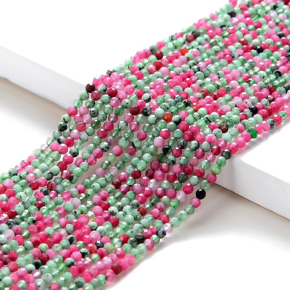 2mm Ruby Zoisite Gemstone Natural Grade Aaa Micro Faceted Round Beads 15 Inch Full Strand (80016260-p53) 2mm Ruby Zoisite Gemstone Natural Grade Aaa Micro Faceted Round Beads 15 Inch Full Strand (80016260-p53)