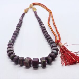 AAA Ruby zoisite Faceted Bolt Shape beads, Ruby Zoisite Disc shape beads, zoisite beads, 14 Inch Ruby zoisite wheel cut beads necklace