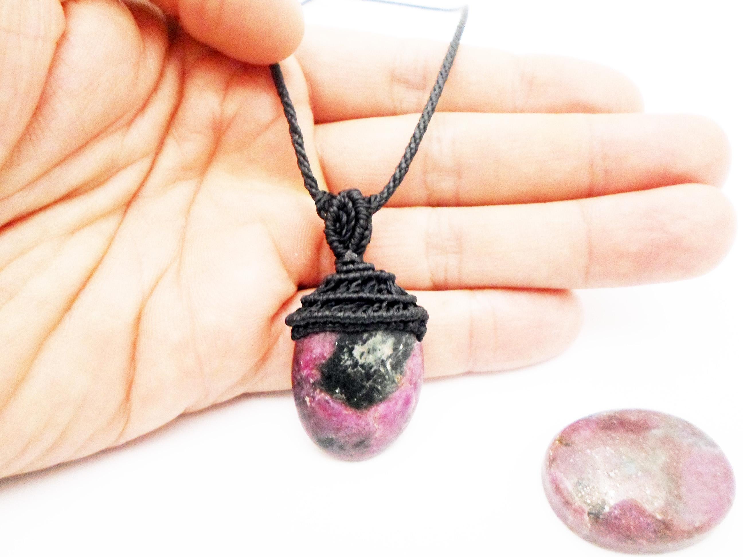 Ruby Zoisite Necklace: Ruby Jewellery Gift Ruby Zoisite Necklace: Ruby Jewellery Gift