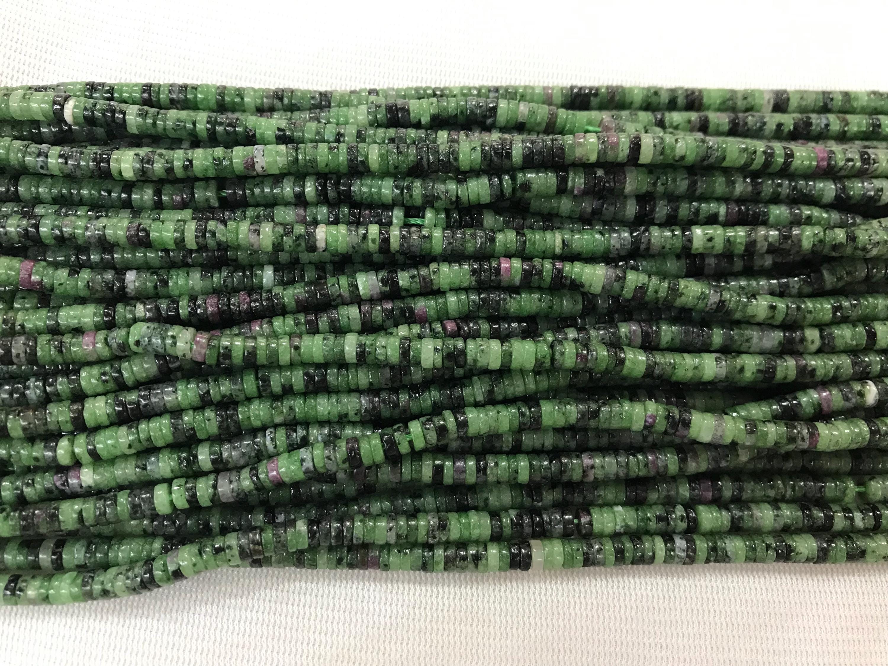 Natural Ruby Zoisite 4mm Heishi Genuine Gemstone Loose Beads 15 Inch Jewelry Supply Bracelet Necklace Material Support Wholesale Natural Ruby Zoisite 4mm Heishi Genuine Gemstone Loose Beads 15 Inch Jewelry Supply Bracelet Necklace Material Support Wholesale
