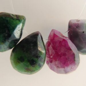 Ruby Zoisite Teardrop Faceted 12mm Beads- 4 Matching Drops Pcs-jewelry Making-gemstone Craft Beads Ruby Zoisite Teardrop Faceted 12mm Beads- 4 Matching Drops Pcs-jewelry Making-gemstone Craft Beads