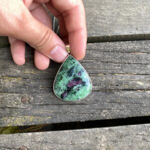 Natural Huge Ruby Zoisite Anyolite Silver Necklace, Ruby Zoisite Anyolite Pendant, Ruby Zoisite Men Necklace, Special Piece, Gift For Her Natural Huge Ruby Zoisite Anyolite Silver Necklace, Ruby Zoisite Anyolite Pendant, Ruby Zoisite Men Necklace, Special Piece, Gift For Her