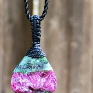 Ruby Zoisite Pendant Necklace For Women, Ruby Jewelry Handmade, Macrame Gemstone Pendant For Men, Healing Crystals And Stones Jewelry Girls Ruby Zoisite Pendant Necklace For Women, Ruby Jewelry Handmade, Macrame Gemstone Pendant For Men, Healing Crystals And Stones Jewelry Girls