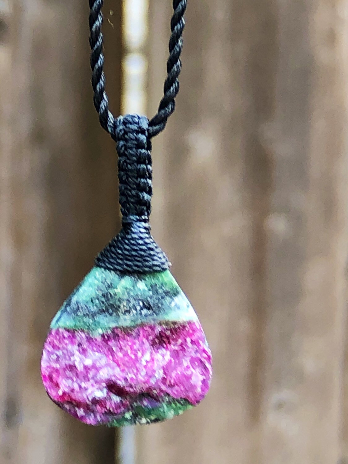 Ruby Zoisite Pendant Necklace For Women, Ruby Jewelry Handmade, Macrame Gemstone Pendant For Men, Healing Crystals And Stones Jewelry Girls