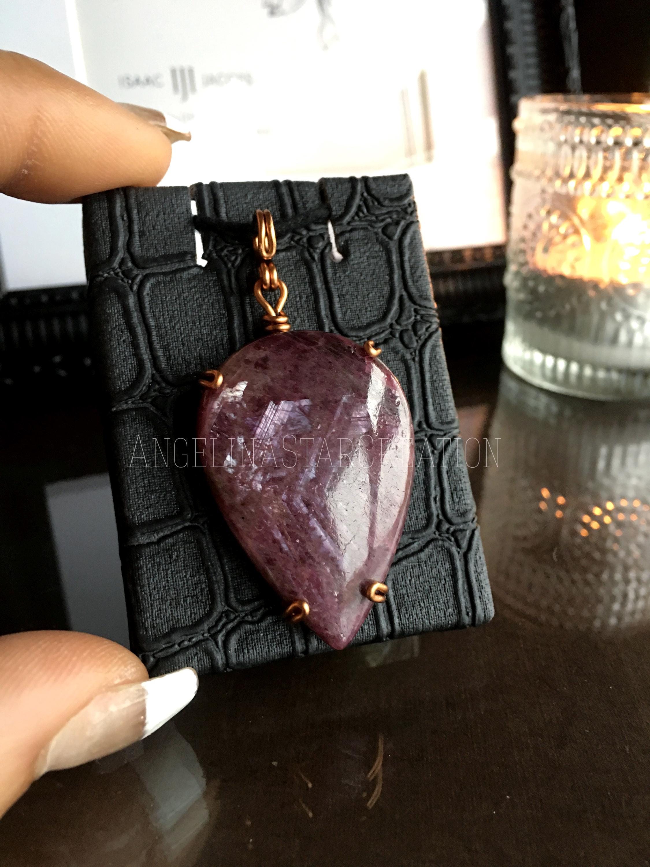 Ruby Zoisite Pendant Necklace: Teardrop Jewellery, Jewelry Gifts Ruby Zoisite Pendant Necklace: Teardrop Jewellery, Jewelry Gifts