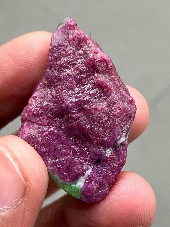 102 Carat Raw Ruby Zoisite Crystal: Natural July Birthstone