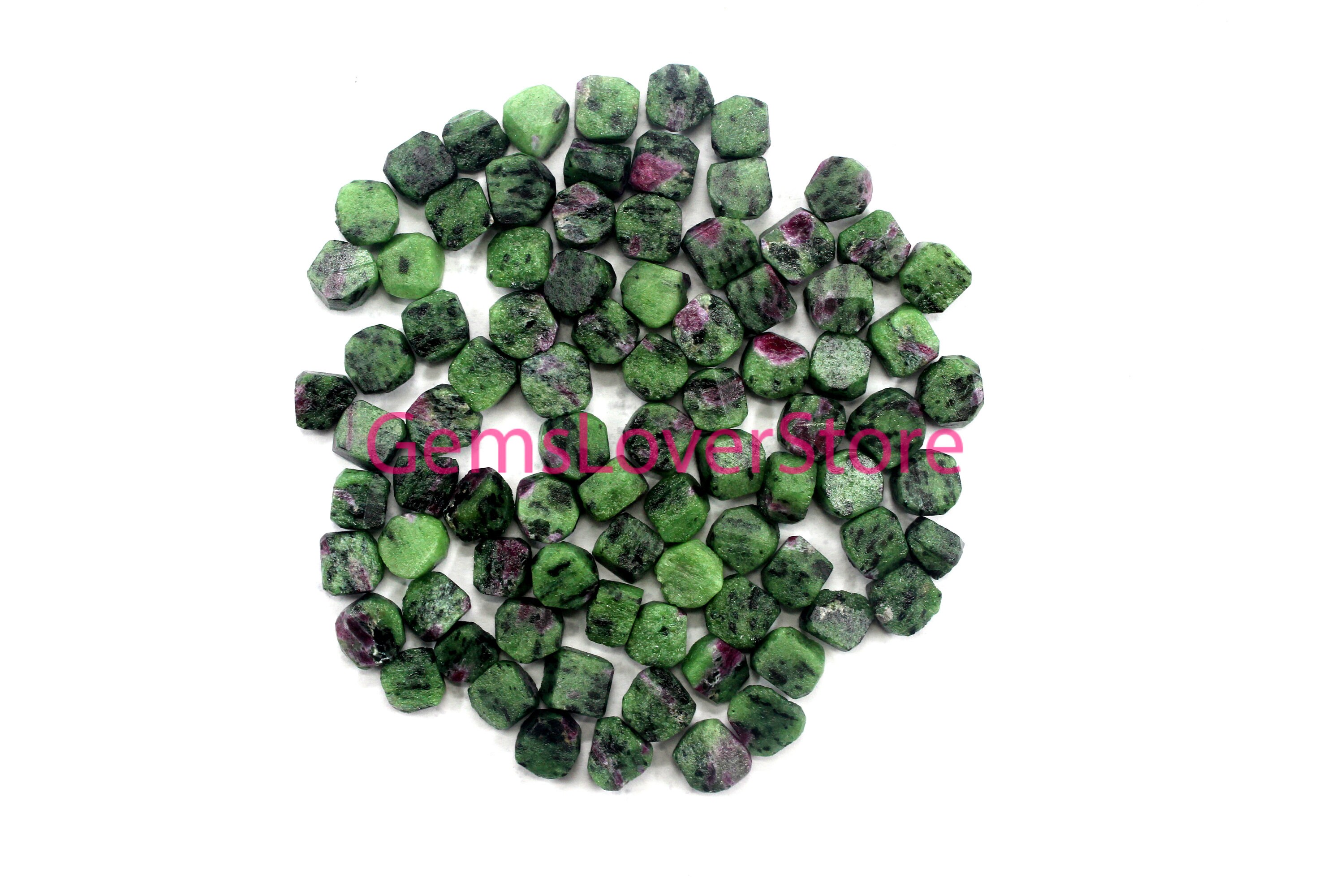 25 Ruby Zoisite Raw Gemstones: Natural Untreated Crystal (8-10 Mm) 25 Ruby Zoisite Raw Gemstones: Natural Untreated Crystal (8-10 Mm)
