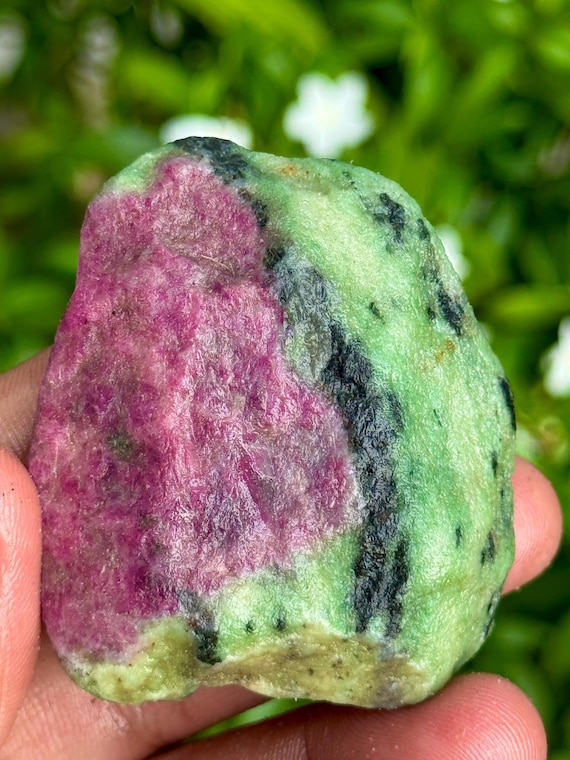 315.5 Carat Raw Ruby Zoisite Specimen: Unheated Fluorescent Healing Crystal
