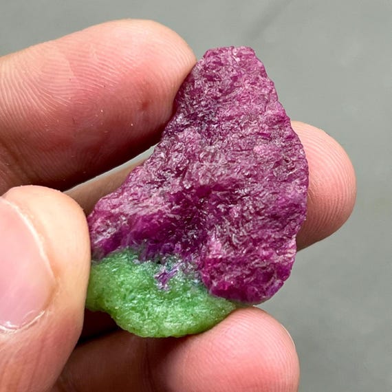 Raw Ruby Zoisite Crystal: 46 Carat July Birthstone
