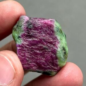 Raw Ruby Zoisite Crystal: 63 Carat July Birthstone Raw Ruby Zoisite Crystal: 63 Carat July Birthstone