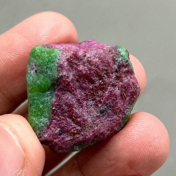 Raw Ruby Zoisite Crystal: 72.5 Carat Rough Ruby July Birthstone