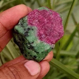 Raw Ruby Zoisite Crystal Chunk: Natural Untreated Gemstone Raw Ruby Zoisite Crystal Chunk: Natural Untreated Gemstone