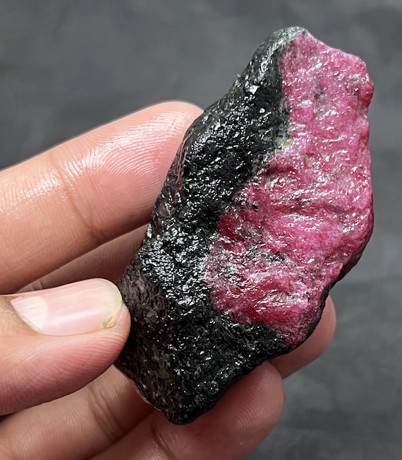 Handpicked Natural Ruby Zoisite Rough | Raw Anyolite Crystal 75.7g 68x32x25mm