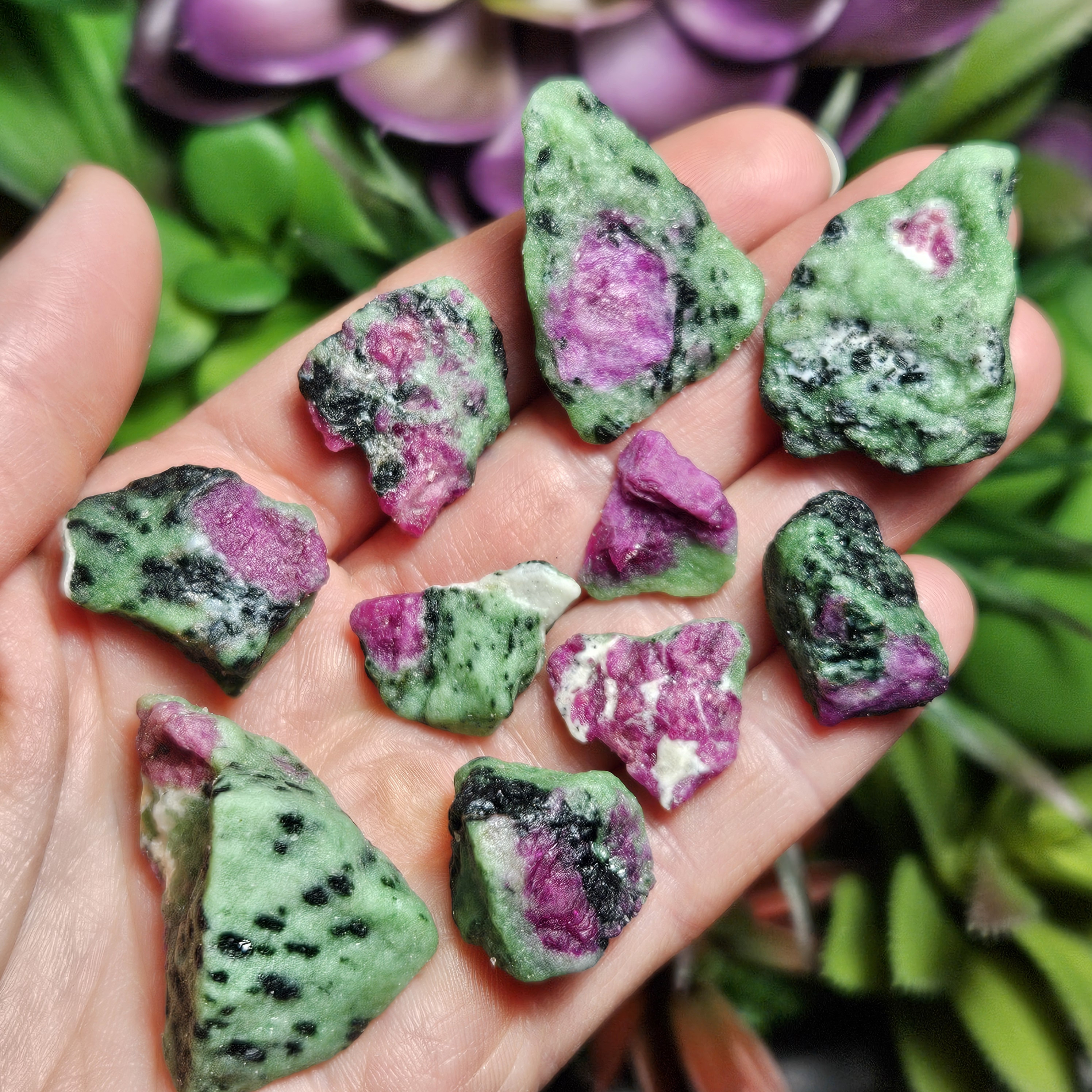 Ruby In Zoisite - Uv Reactive - Ruby Zoisite Specimen - Raw Ruby Zoisite - Ruby With Zoisite Mineral - Anyolite - Raw Ruby Crystal