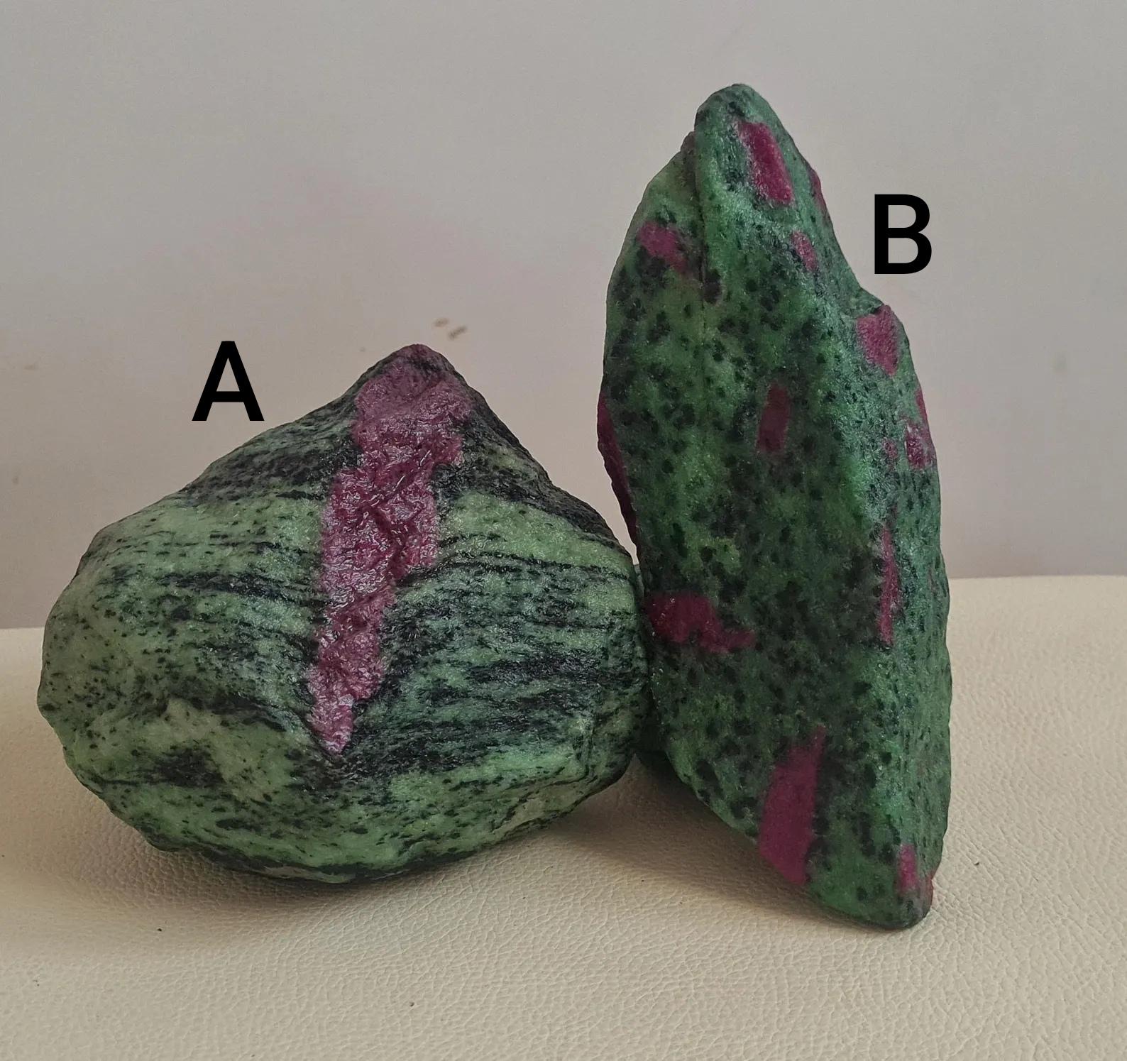 Large Natural Ruby Zoisite Specimen: Uncut Healing Crystal,